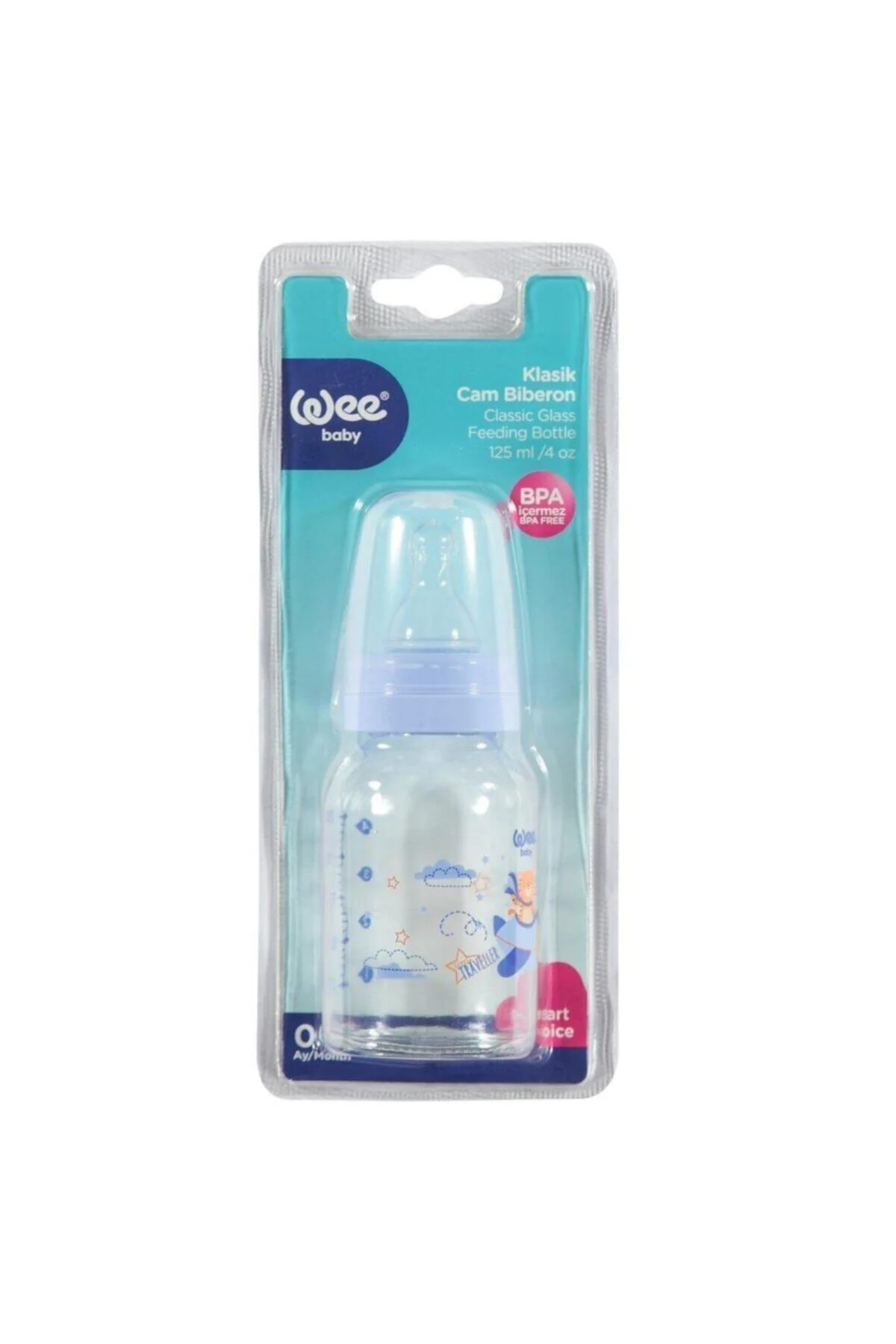 Wee Baby Klasik Plus 180 ml – Cam Biberon 125 ml 0-6 Ay