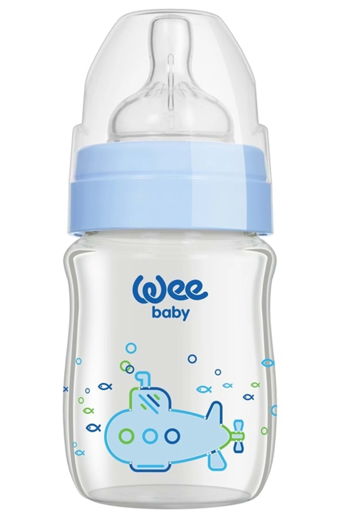 Wee Baby Klasik Plus 180 ml – Plus Geniş Ağızlı Isıya Dayanıklı Cam Biberon 180 ml