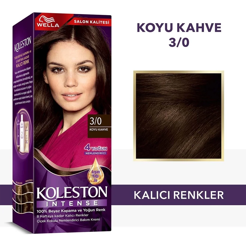 Wella Koleston İntense Saç Boyasi – 3/0 Koyu Kahve