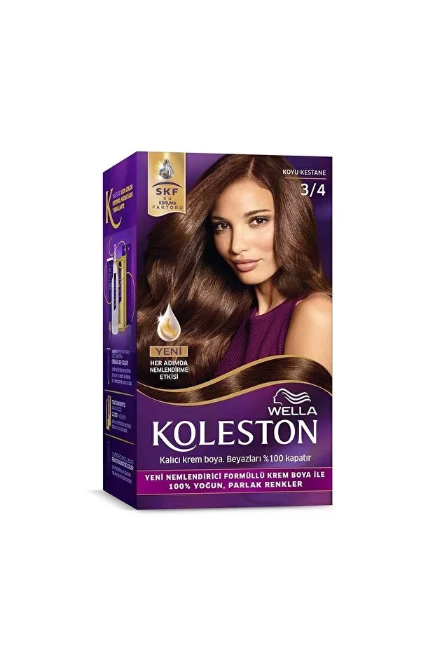 Wella Koleston Kit Saç Boyası – 3/4 Koyu Kestane