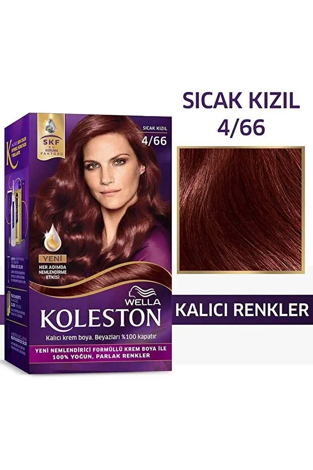Wella Koleston Kit Saç Boyası – 4/66 Sicak Kizil