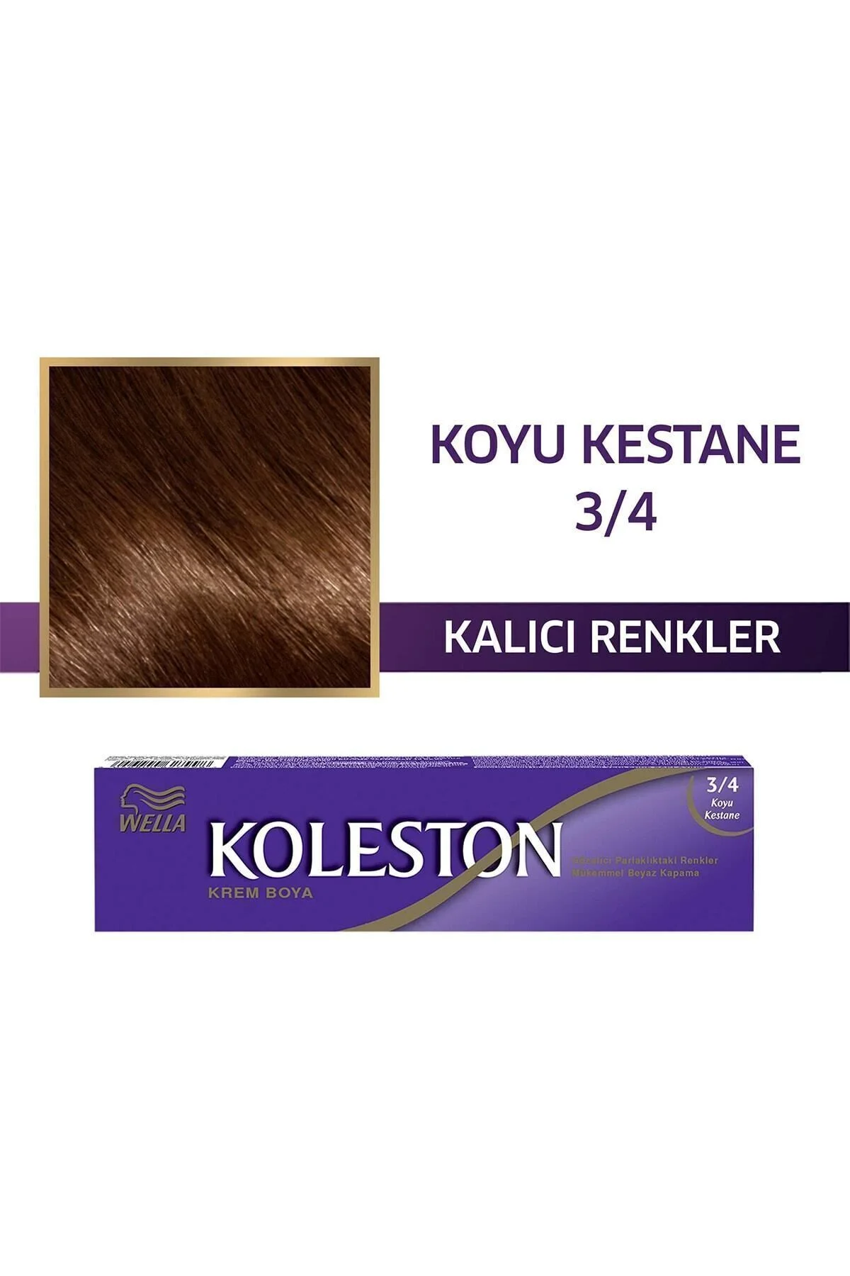Wella Koleston Single Saç Boyasi – 3/4 Koyu Kestane