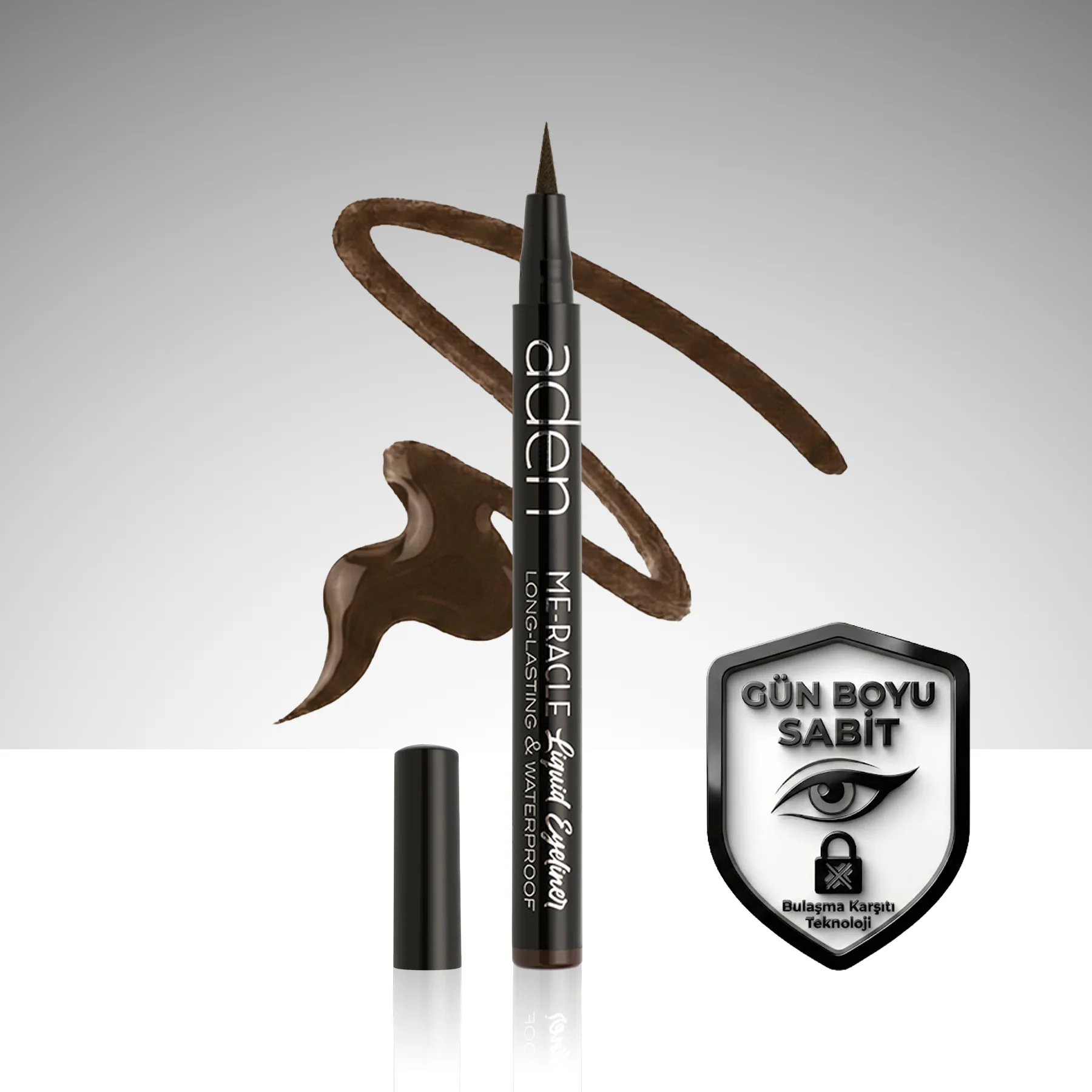 Aden ME-RACLE Liquid Eyeliner - Likit Eyeliner – 02 Brown(Kahverengi)