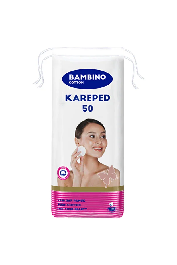 Bambino Kare Makyaj Temizleme Pamuğu 50 Adet