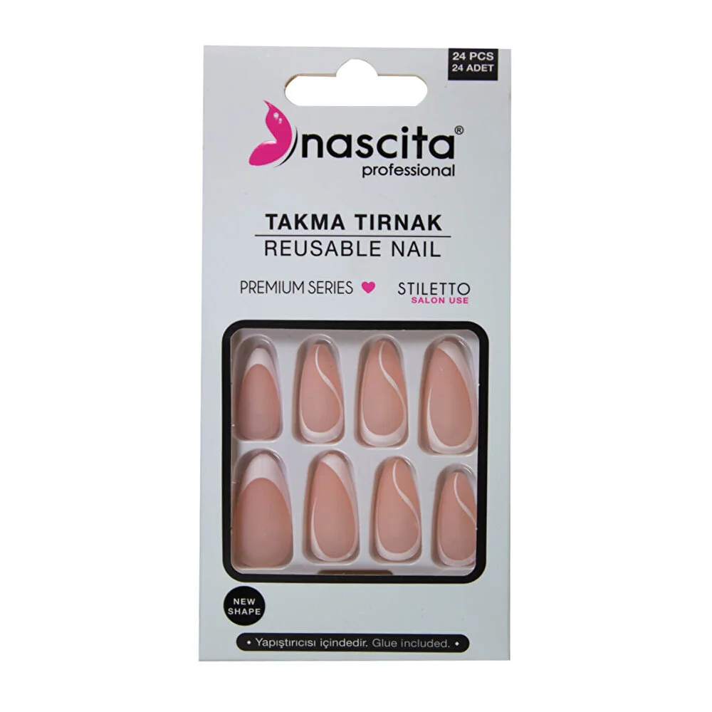 Nastica Nascita Stiletto Mat Tırnak 24'lü Set