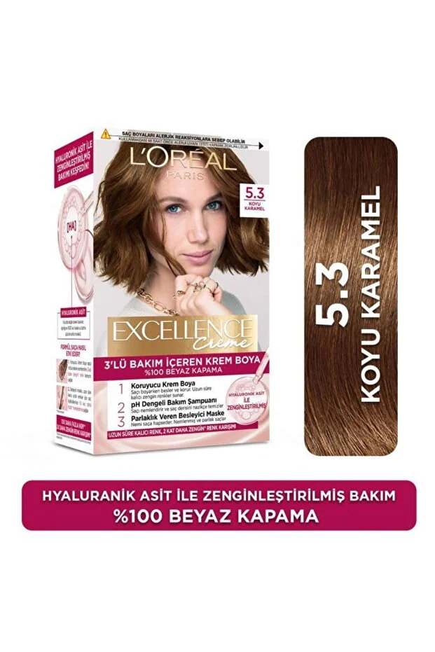 L'Oreal Paris Excellence Saç Boyası – 5.3 Koyu Karamel