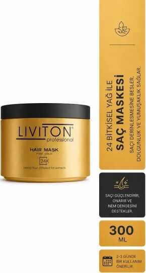 Liviton Gold Maske 300 Ml Saç Bakım Maskesi