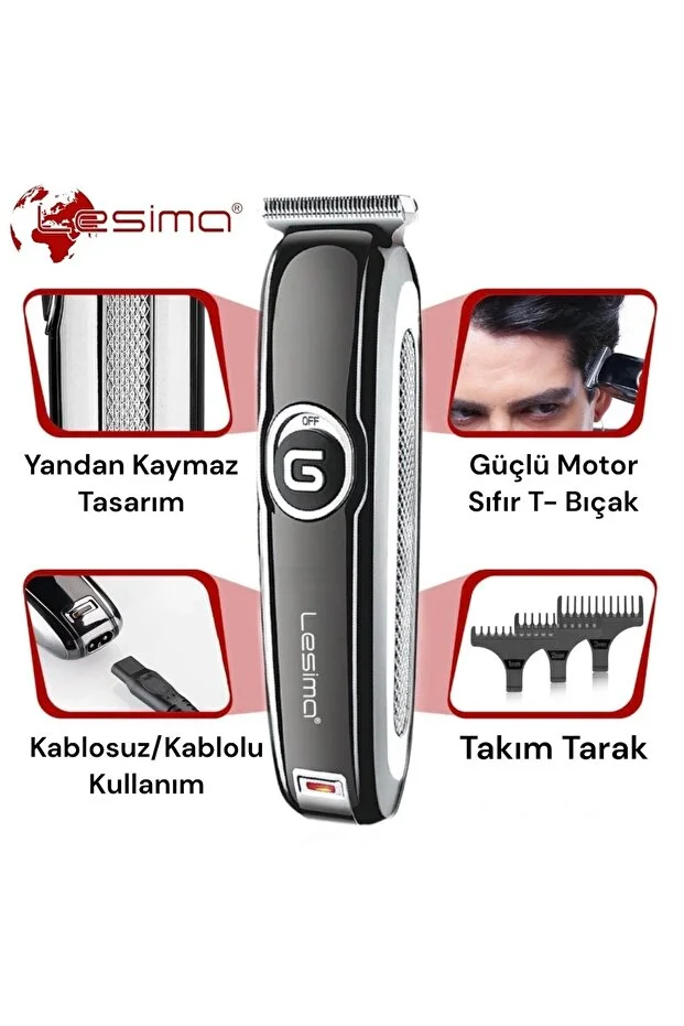Lesima LS-1000 Erkek Siyah Tıraş Makinesi