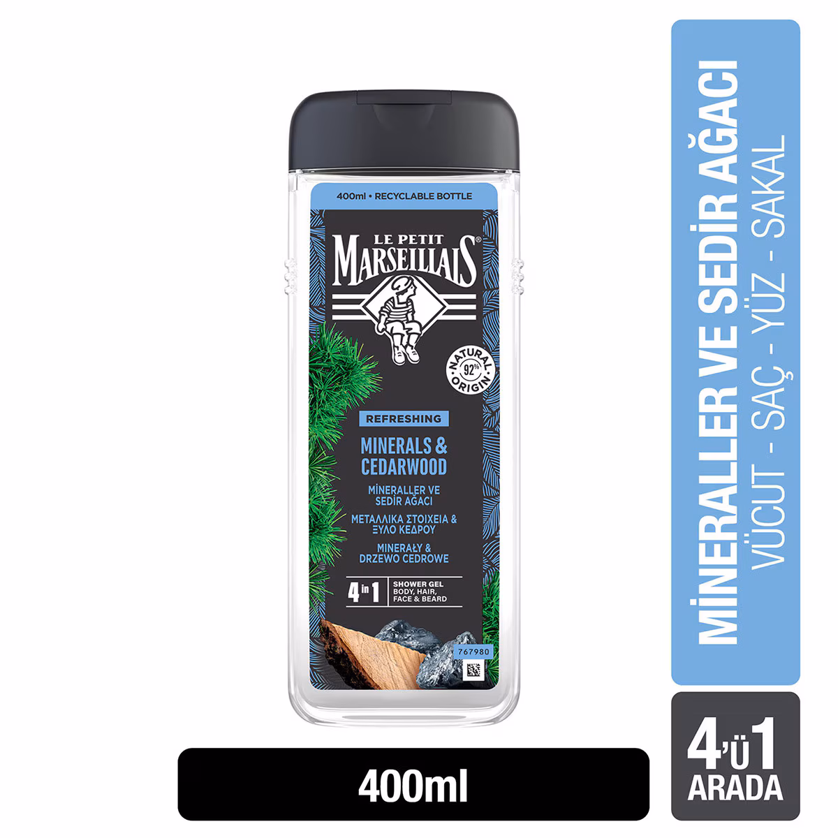 Le Petit Mersailles Men Duş Jeli 400 ml – Sedir Ağacı ve Mineral