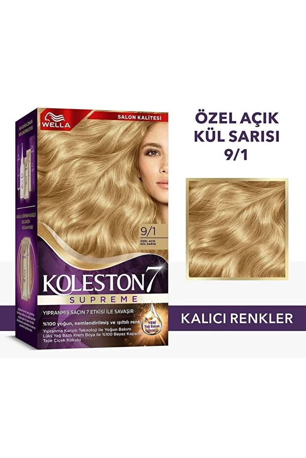 Wella Koleston Kit Saç Boyası – 9/1 Açık Kül Sarısı