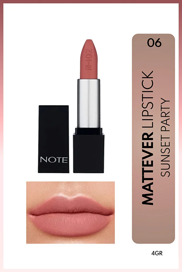 Mattever Lipstick Yarı Mat Saten Bitişli Ruj – 06 Sunset Party Mattever Lipstick Yarı Mat Saten Bitişli Ruj – 06 Sunset Party
