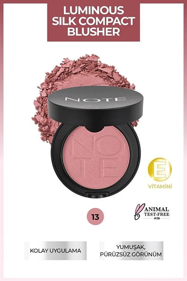 Note Luminous Silk Blusher Compact Toz Allık – 13 Deep Pink Note Luminous Silk Blusher Compact Toz Allık – 13 Deep Pink