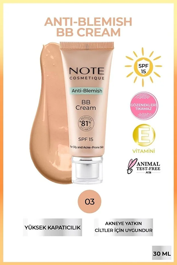 Note Anti-Blemish 03 Natural Beige BB Krem
