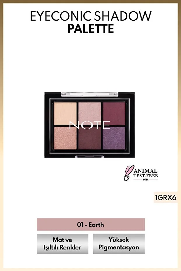 Note Eyeconic 01 Earth Mat Işıltılı Far Paleti