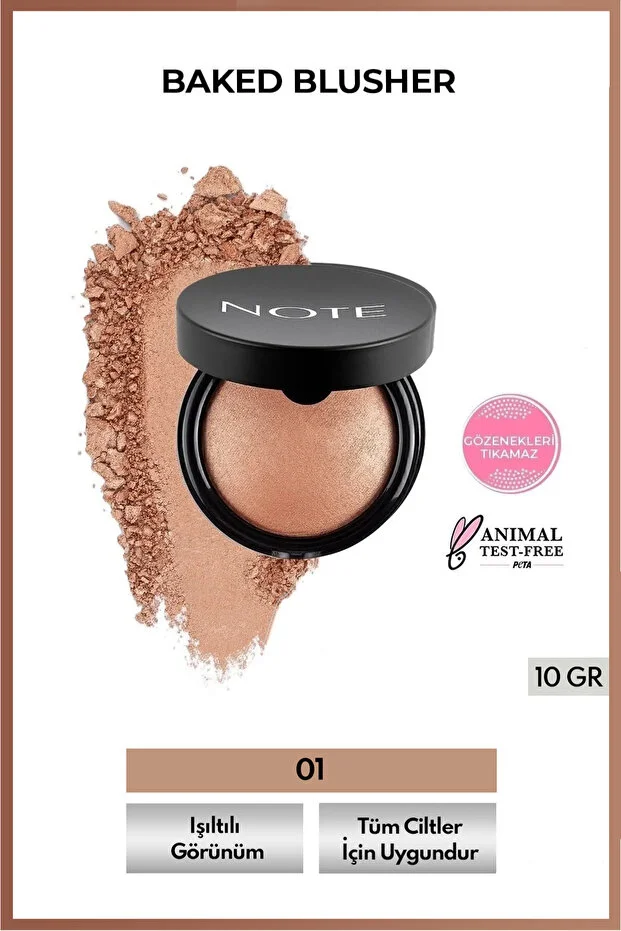 Note Baked Powder Işıltılı Pudra – 01 Pleasure