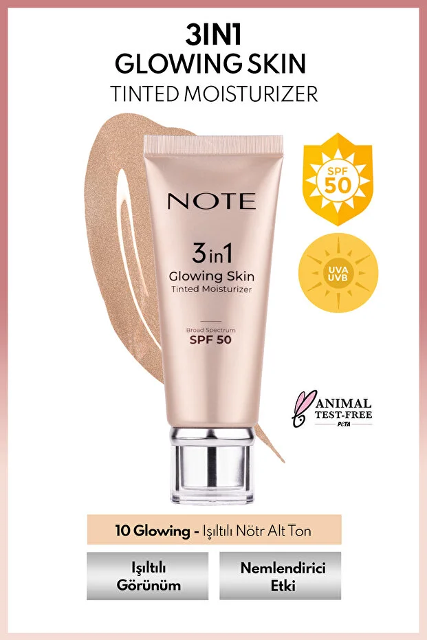 Note 3 in 1 Glowing Skin SPF 50 Işıltılı Krem
