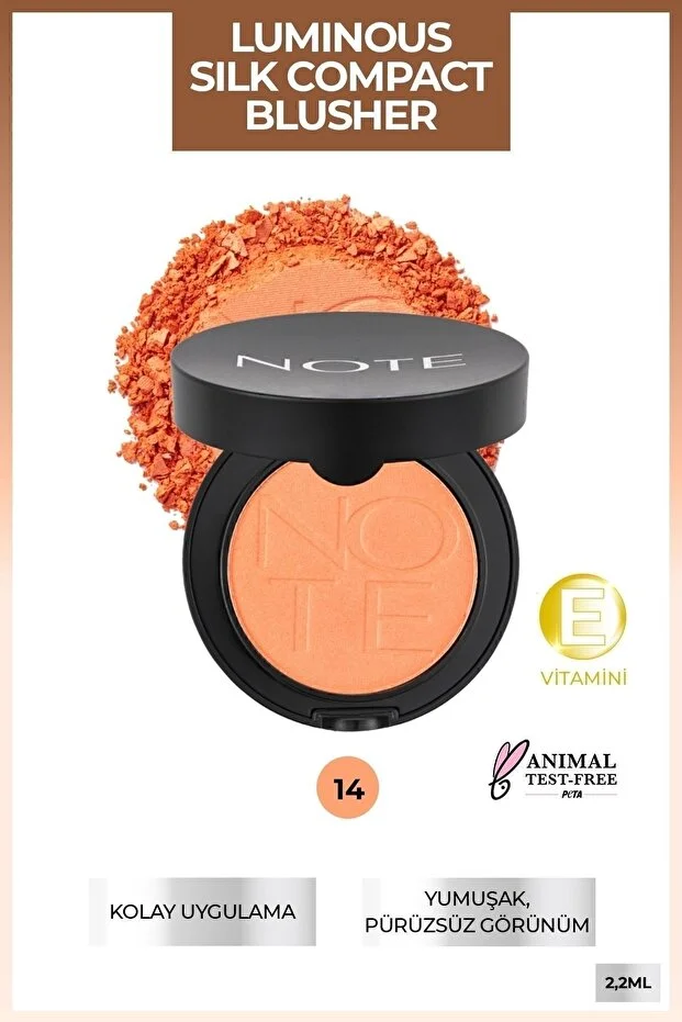 Note Luminous Silk Blusher Compact Toz Allık – 14 Dreamy Coral Note Luminous Silk Blusher Compact Toz Allık – 14 Dreamy Coral