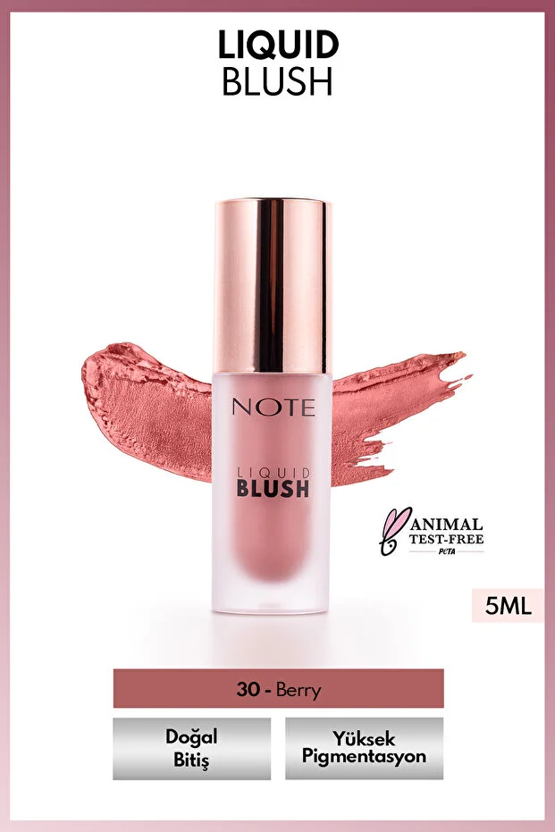 Note Liquid Blush Likit Allık – 30 Berry Işıltılı