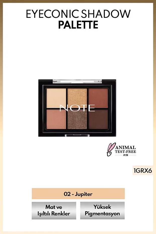 Note Eyeconic 02 Jupiter Mat Işıltılı Far Paleti
