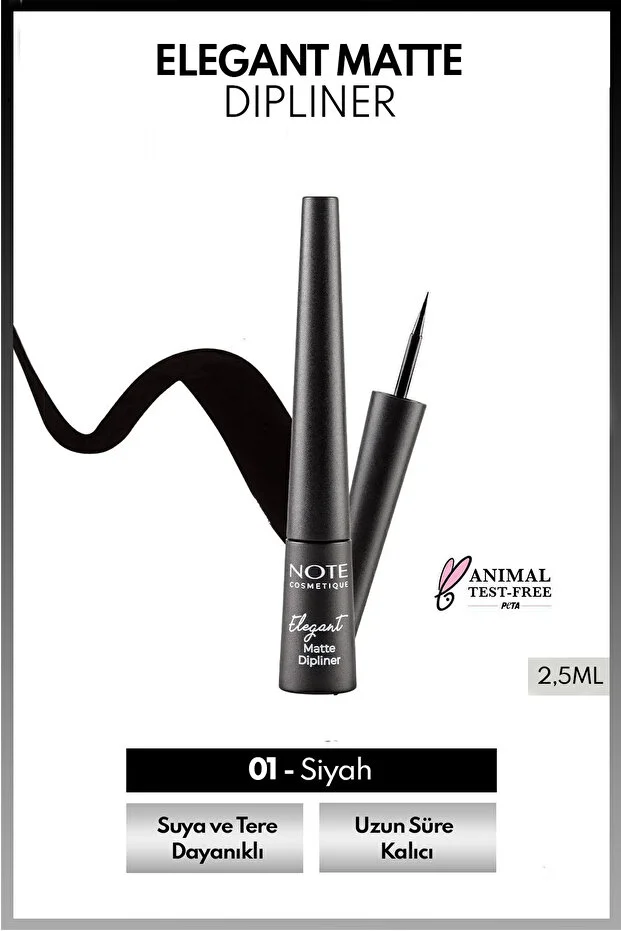 Note Elegant Matte l Dipliner – 01 Coal Black