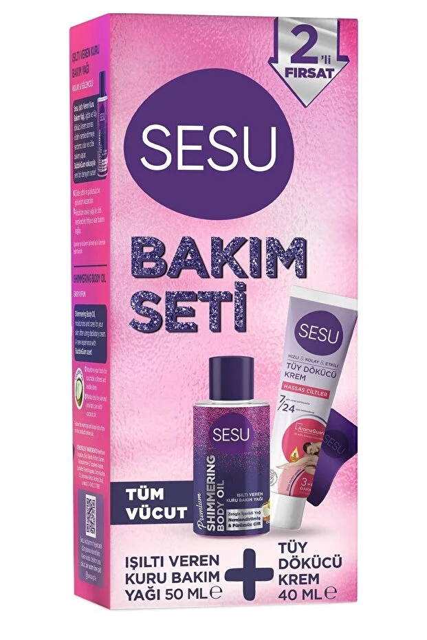 Sesu Premium Tüy Dökücü Krem ve Bakım Yağı Seti