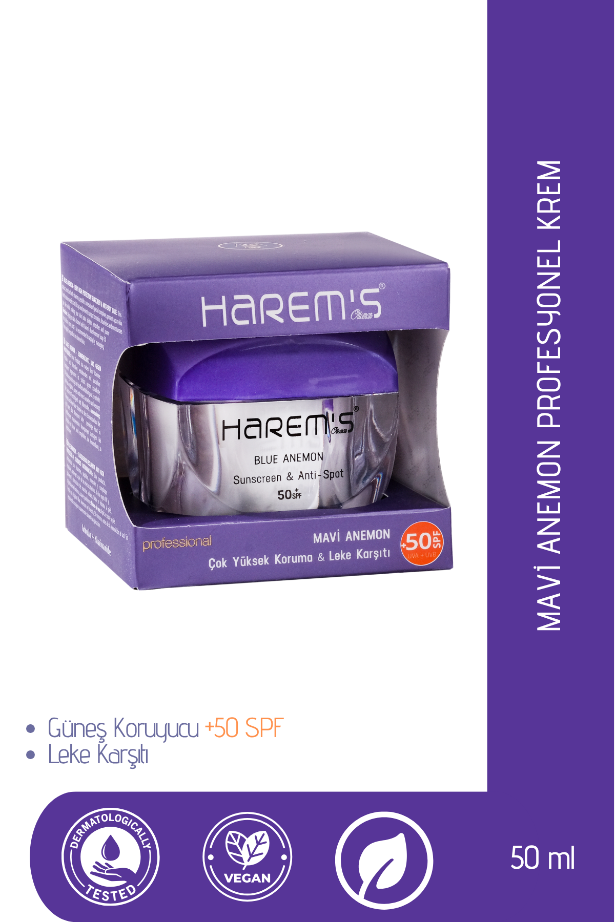 Harems Mavi Anemon Kremi 50 ml Cilt Bakımı