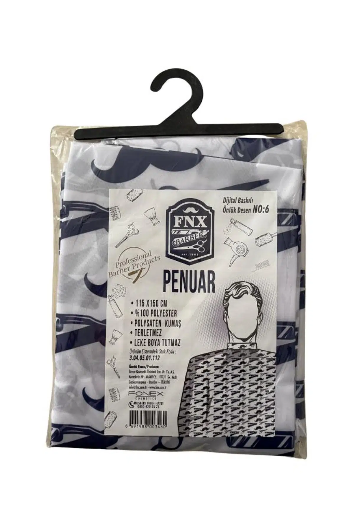 Fonex Fnx Berber Önlük Kesim Penuarı 115x150 cm – No 6