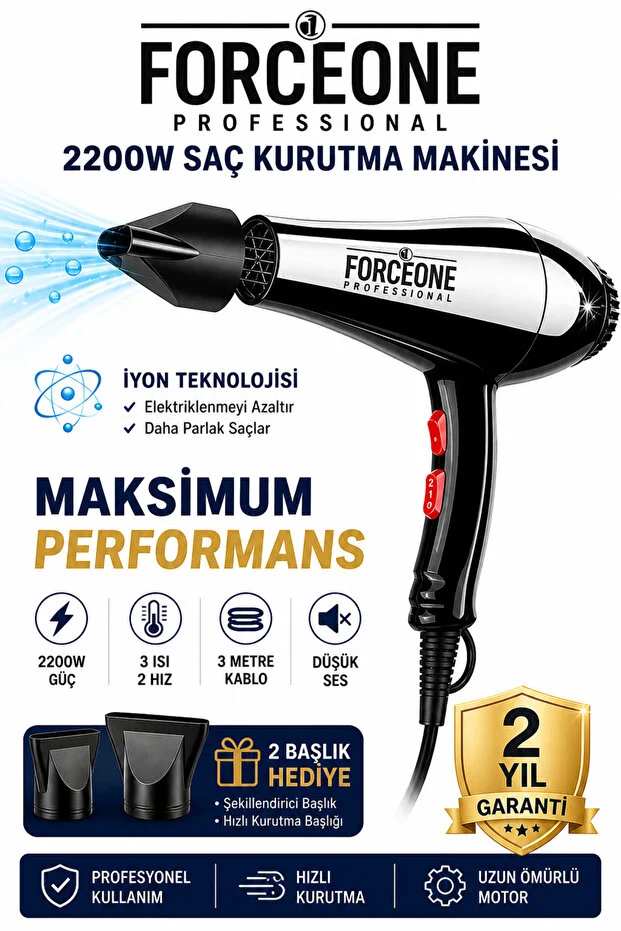 Forceone Profesyonel Saç Kurutma Makinesi Pro-5500