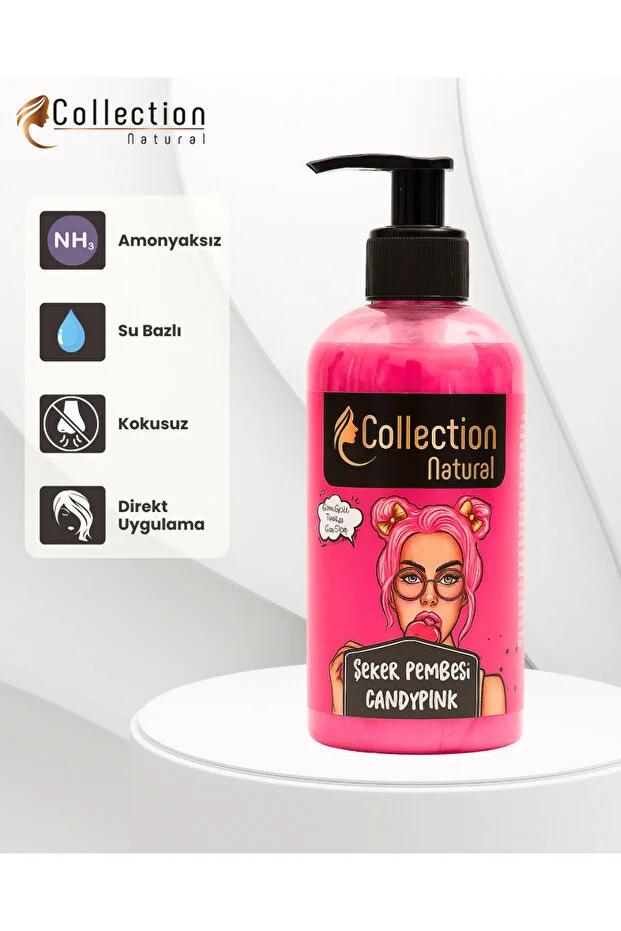 Collection Natural 250 ml Balyaj Boyası – Şeker Pembesi