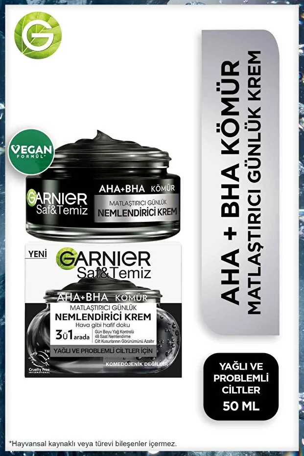 Garnier Saf ve Temiz Kömür Nemlendirici Günlük Krem 50 ml