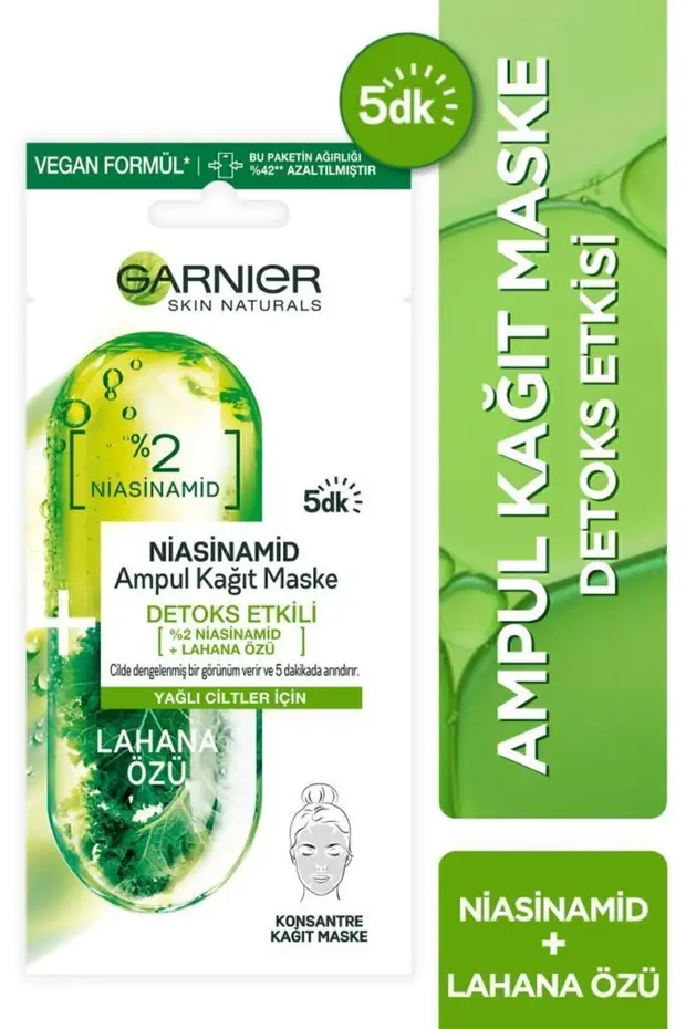 Garnier Kağıt Yüz Maskesi – Niacinamide Detoks