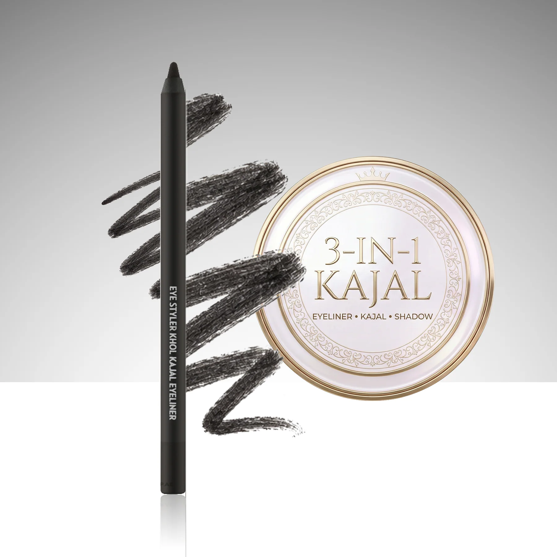 Aden Eyeliner Eye Styler Khol Kajal - Kajal Eyeliner – 01 Black(Siyah)