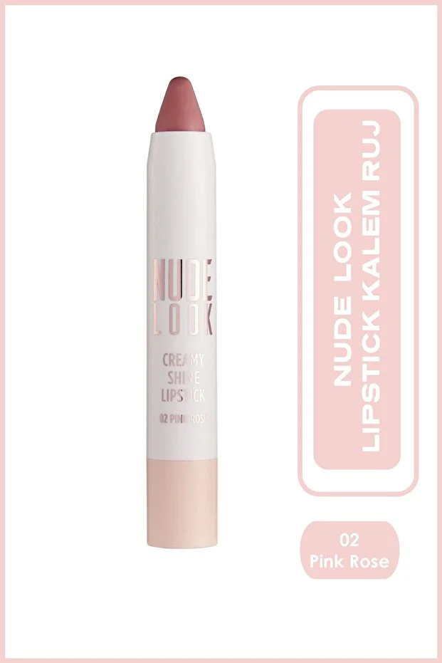 Golden Rose Nude Look Creamy Shine Lipstick – 02 PİNK ROSE
