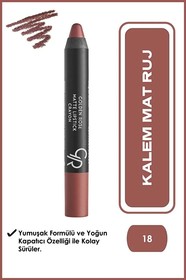 Golden Rose Matte Lipstick Crayon – NO:18