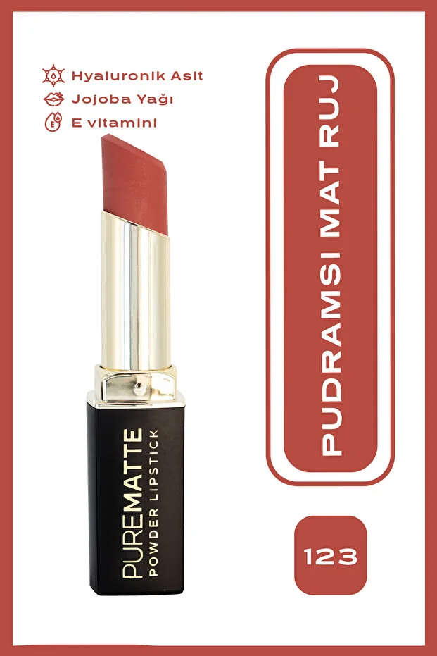Golden Rose Pure Matte Powder Lipstick – NO:123