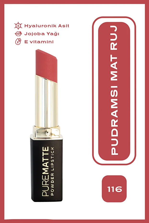 Golden Rose Pure Matte Powder Lipstick – NO:116