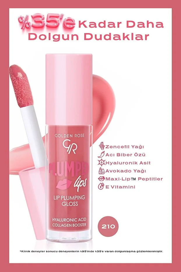 Golden Rose Plumped Lips Lipgloss – NO:210