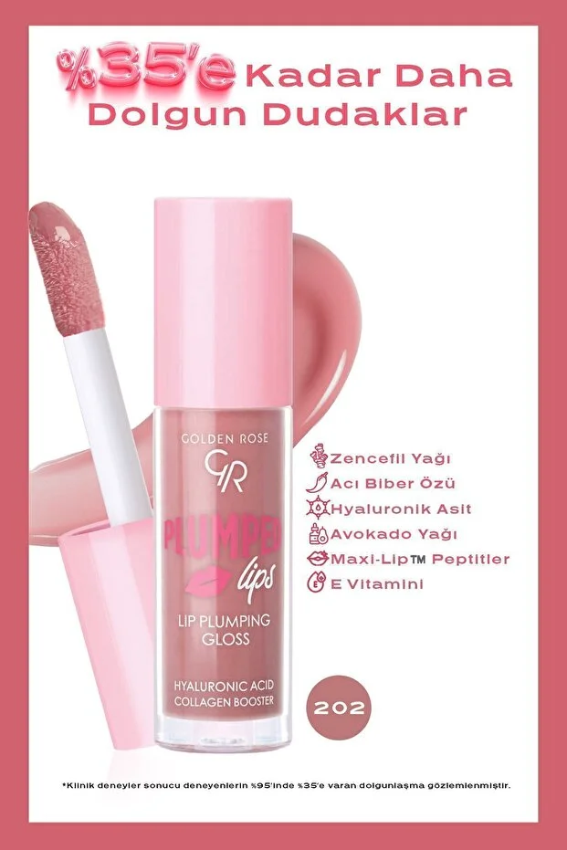 Golden Rose Plumped Lips Lipgloss – NO:202