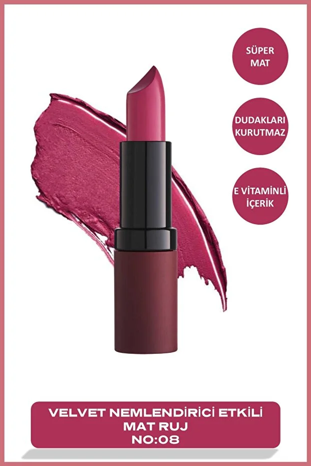 Golden Rose Velvet Matte Lipstick – NO:08