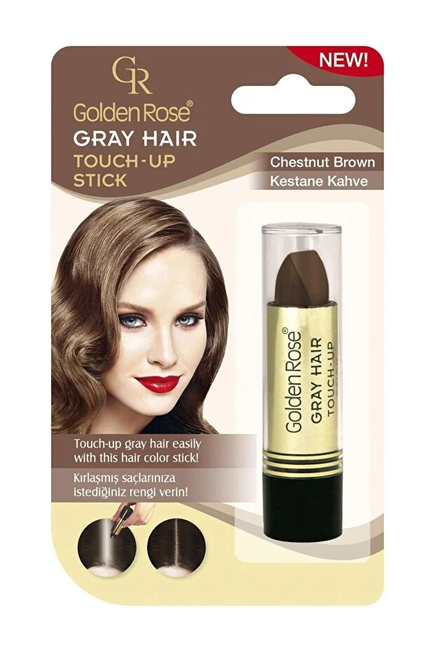 Golden Rose Grey Hair Touch-up Stick No: 07 Chestnut Brown - Beyaz Saç Kapatıcı - Kestane Kahve