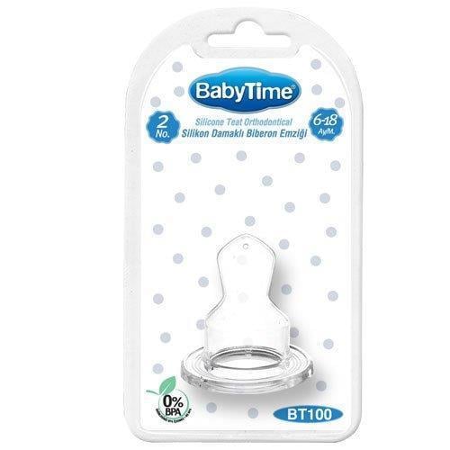 Baby Time Silikon Damaklı Biberon Emziği – BT100