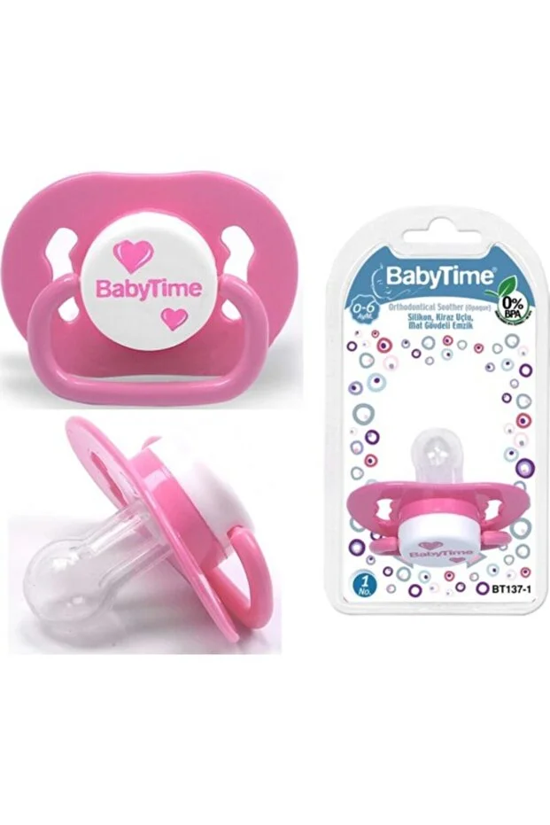 Baby Time Silikon Damaklı Şeffaf Gövdeli Desenli Emzik – BT138-2 Baby Time Silikon Damaklı Şeffaf Gövdeli Desenli Emzik – BT138-2