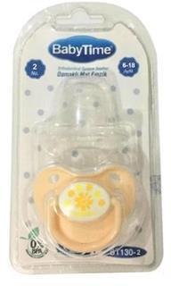 Baby Time Silikon Damaklı Şeffaf Gövdeli Desenli Emzik – BT130-3 Baby Time Silikon Damaklı Şeffaf Gövdeli Desenli Emzik – BT130-3