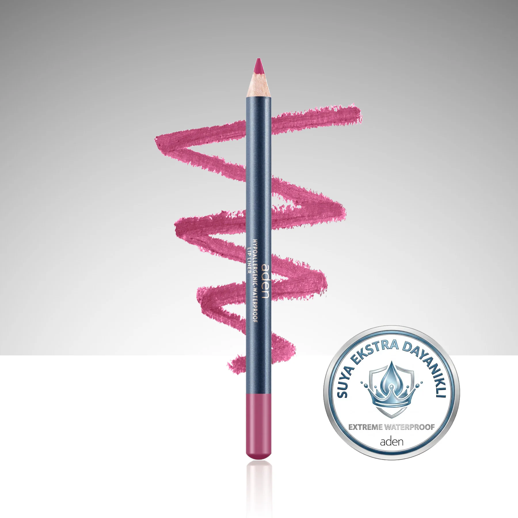 Aden Lipliner Pencil - Dudak Kalemi – 26 Sugar Chic(Koyu Gül Kurusu)
