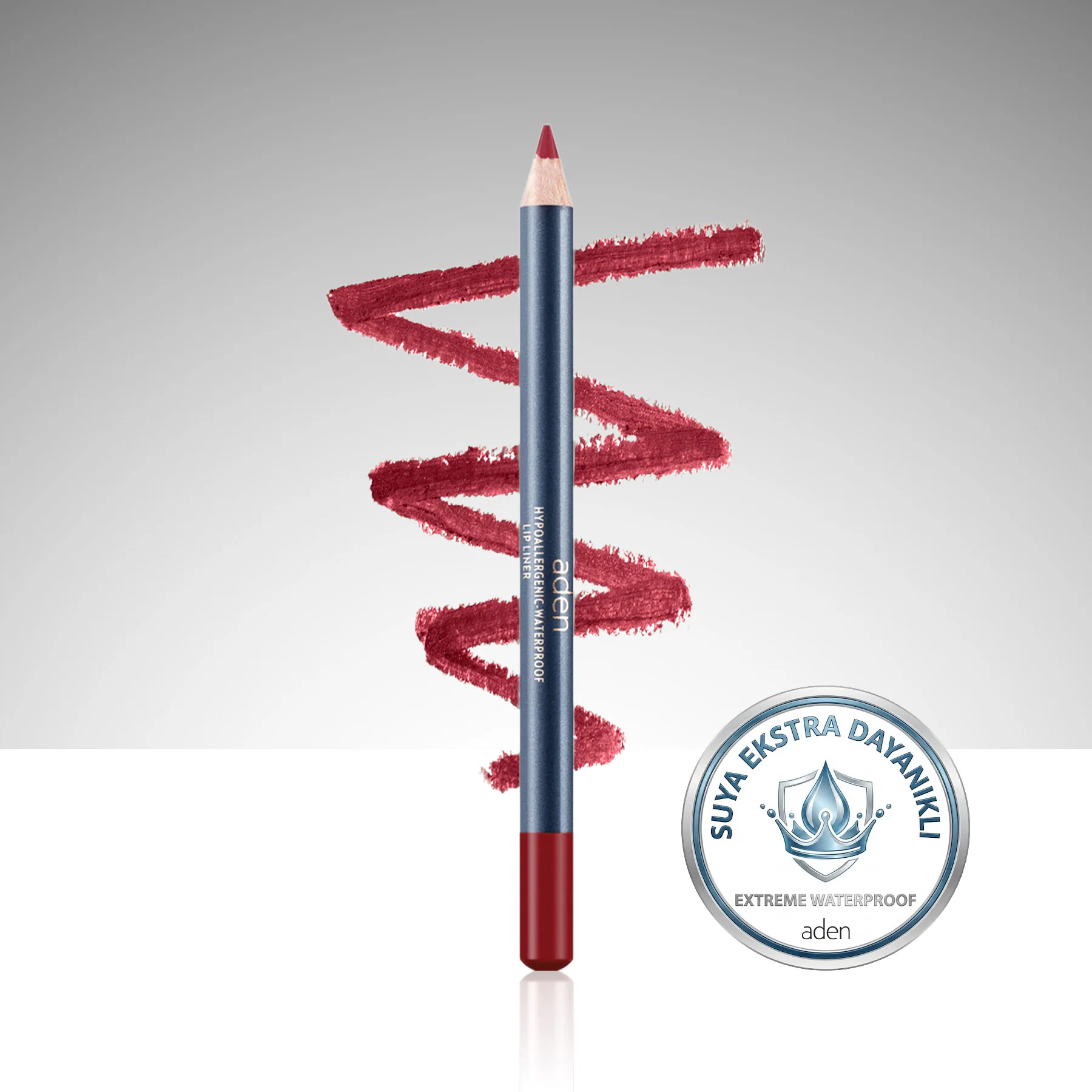 Aden Lipliner Pencil - Dudak Kalemi – 34 Russian Red(Mat Kırmızı)