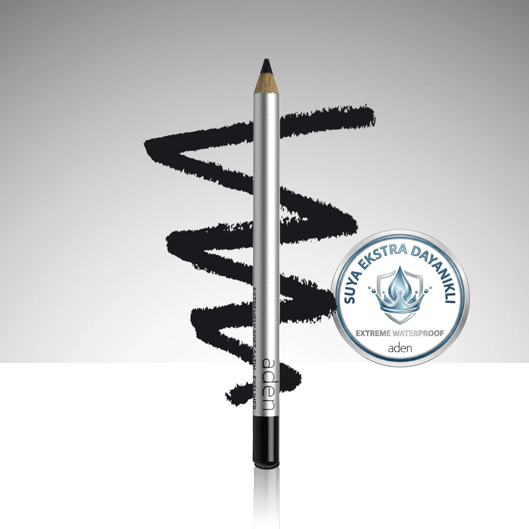 Aden Eyeliner Pencil Waterproof - Suya Dayanıklı Eyeliner Kalem – 60 Satin(Saten)