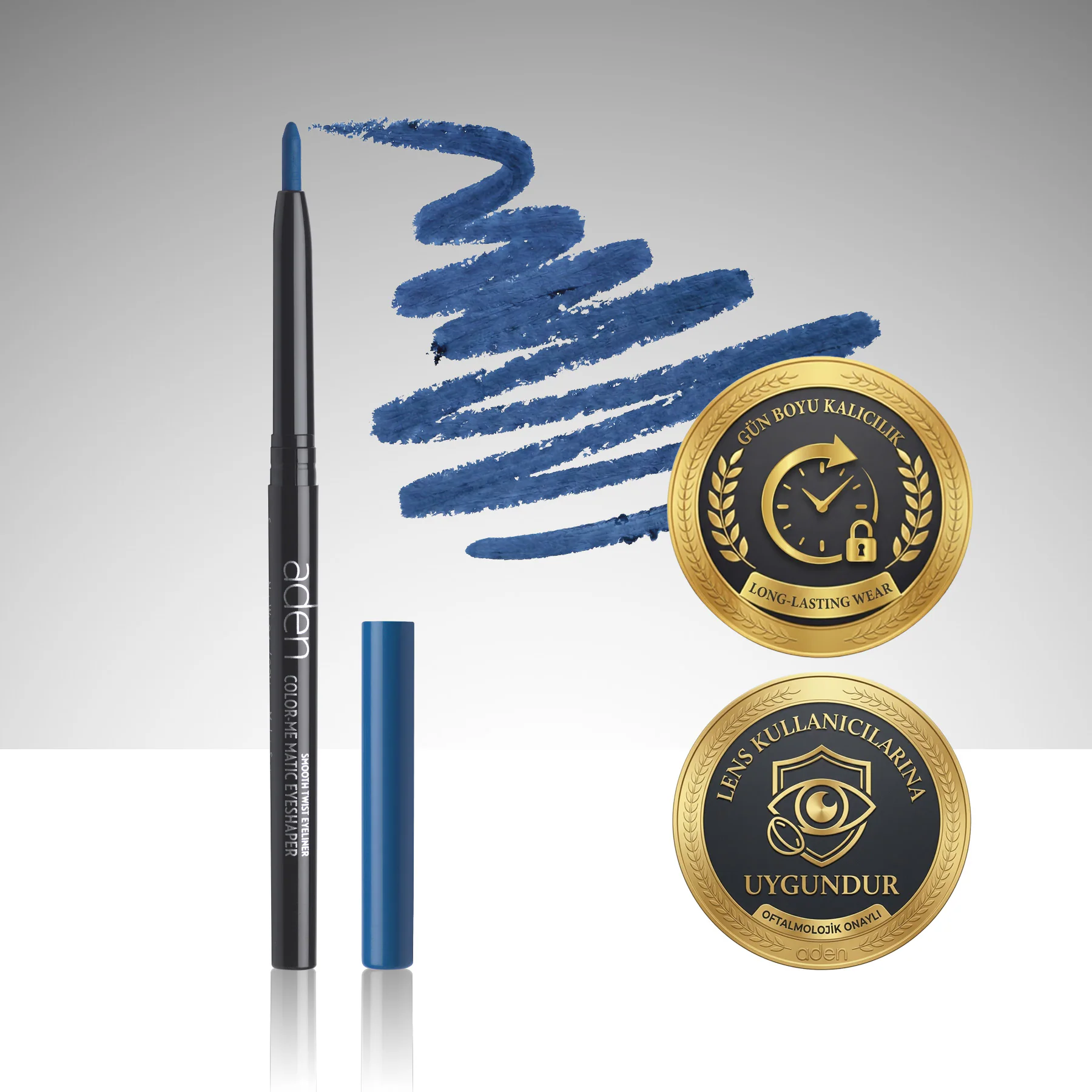 Aden Color-Me Matic Eyeshaper - Asansörlü Göz Kalemi – 07 Lagune(Lacivert)