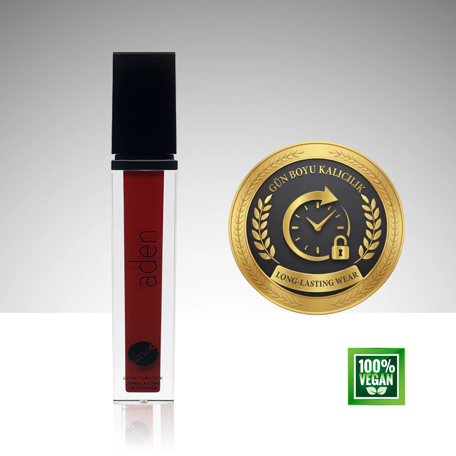 Aden Tattoo Effect Lipstick - Dövme Etkili Likit Ruj – Deep Cranberry(Koyu Vişne)