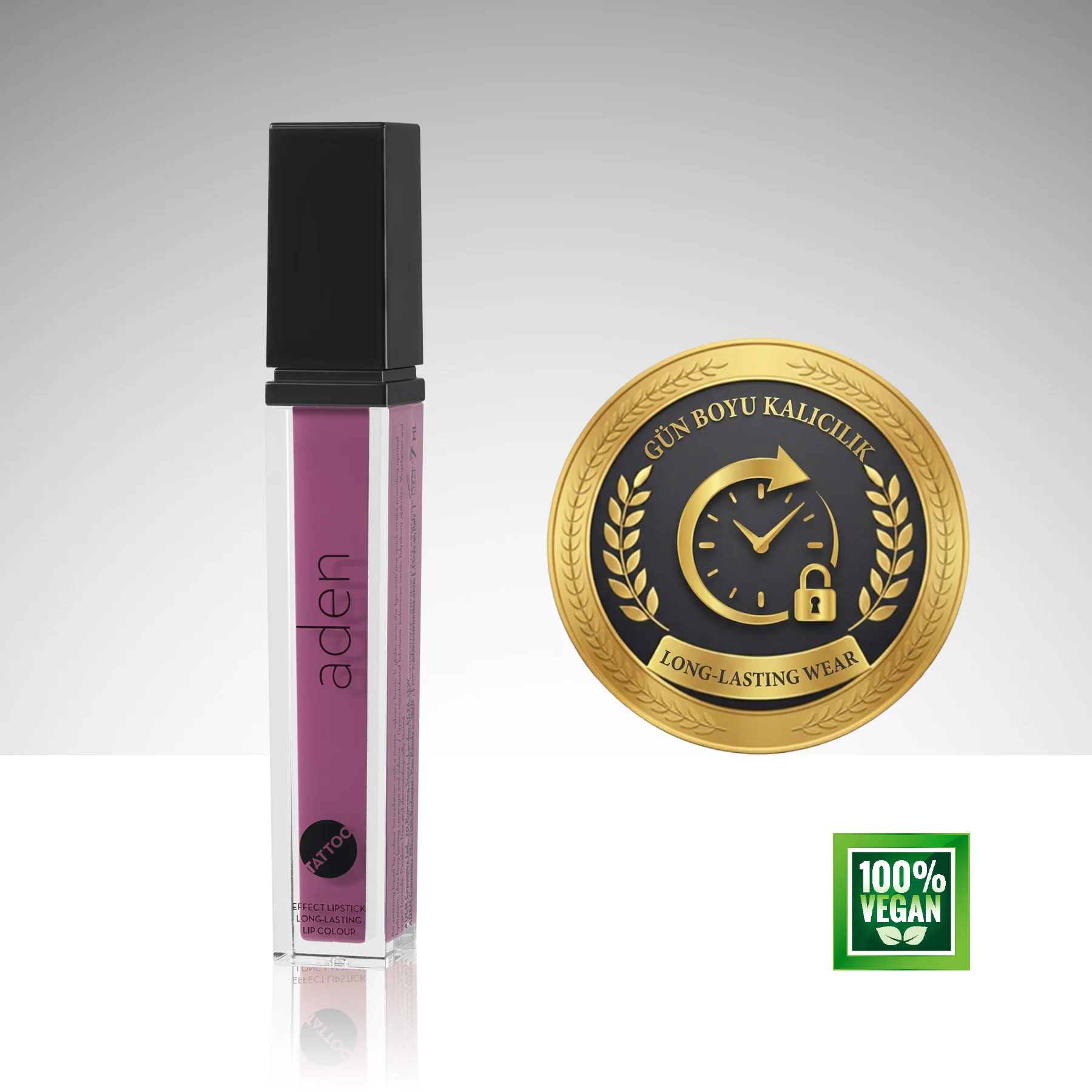Aden Tattoo Effect Lipstick - Dövme Etkili Likit Ruj – Soft Pink(Gül Pembesi)